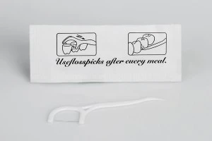 Οδοντογλυφίδες με οδοντικό νήμα με λαβή 7 cm σε ατομική συσκευασία - 100 τμχ-2