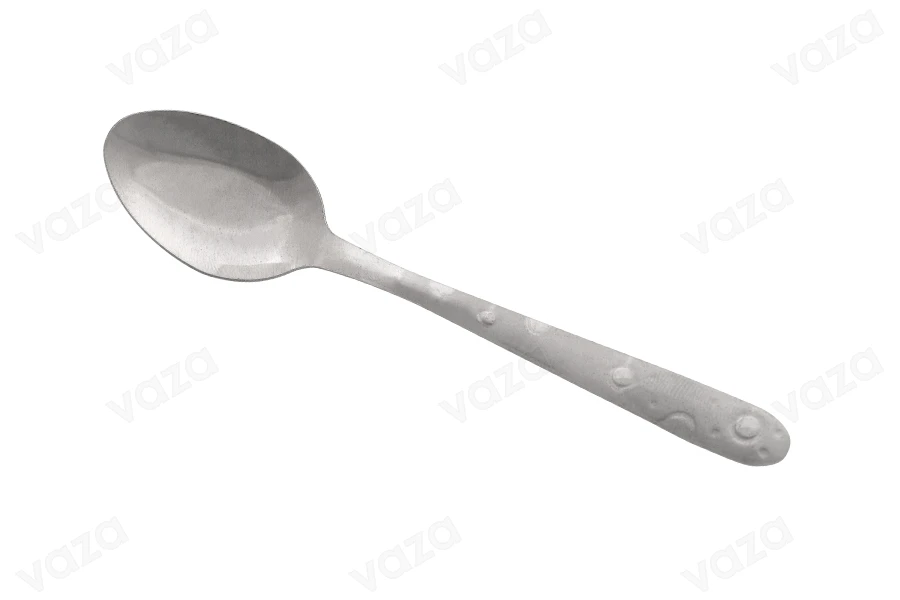 Stainless steel spoon 105 mm with embossed design - 12 pcs-image_product