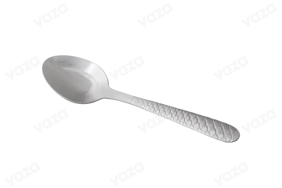 Cucchiaini in acciaio inox 105 mm con disegno in rilievo - 12 pz-immagine_prodotto