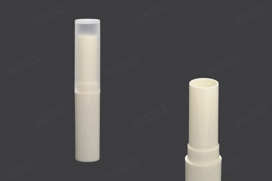 Θήκη για lip balm σε χρώμα κρεμ με διάφανο καπάκι Θήκη για lip balm σε χρώμα κρεμ με διάφανο καπάκι-εικόνα_προϊοντική