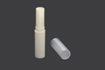 Θήκη για lip balm σε χρώμα κρεμ με διάφανο καπάκι Θήκη για lip balm σε χρώμα κρεμ με διάφανο καπάκι