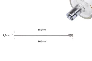 Aiguille de 160mm pour seringues à embout métallique-2