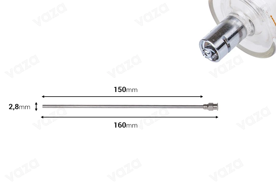 160 mm Nadel für Spritzen mit Metallspitze 160 mm Nadel für Spritzen mit Metallspitze-εικόνα_διαστάσεις