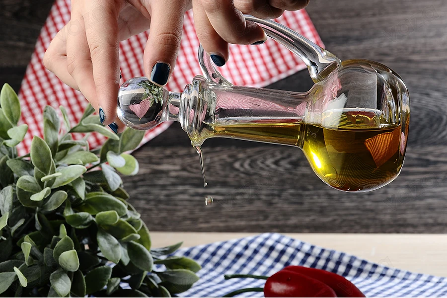 Γυάλινο κανατάκι με χερούλι και γυάλινο πώμα 165x79-