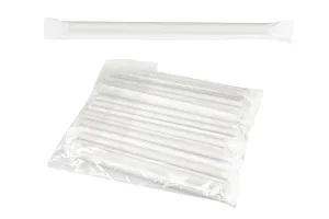 Paper straws, ecological 197x10 mm in kraft color - 50 pcs (individual packaging)-3