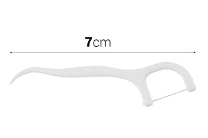 Cure-dents avec fil dentaire et manche de 7 cm - lot de 480 pcs (12 boîtes de 40 pcs)-2