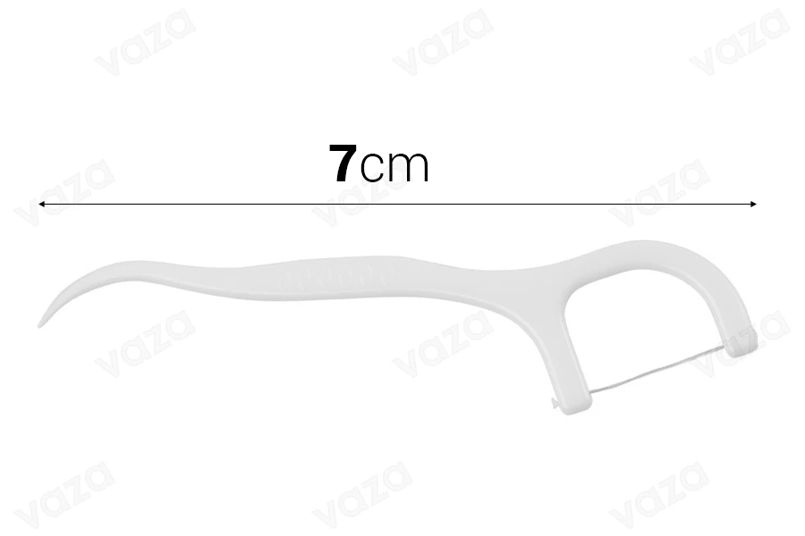 Kruajtëse dhëmbësh me fije dentare 7 cm - pako me 480 copë (12 kuti nga 40 copë)    -εικόνα_διαστάσεις