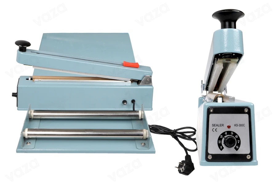 Machine d'emballage et de scellage de produits avec fonction de coupe et de thermoscellage (longueur de scellage 30 cm - largeur de scellage 2 mm) Machine d'emballage et de scellage de produits avec fonction de coupe et de thermoscellage (longueur de scellage 30 cm - largeur de scellage 2 mm)-εικόνα_σύνθεση