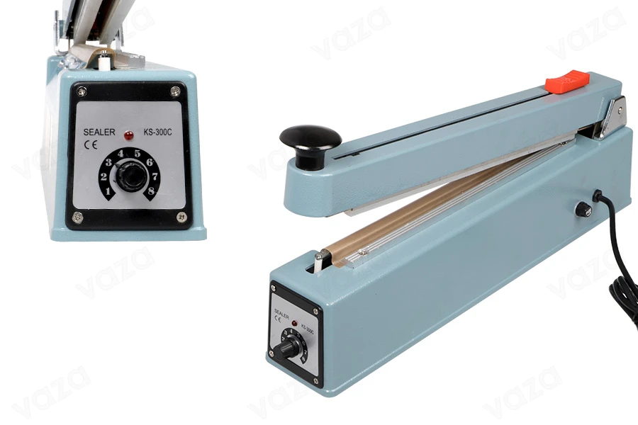 Machine d'emballage et de scellage de produits avec fonction de coupe et de thermoscellage (longueur de scellage 30 cm - largeur de scellage 2 mm) Machine d'emballage et de scellage de produits avec fonction de coupe et de thermoscellage (longueur de scellage 30 cm - largeur de scellage 2 mm)-εικόνα_προϊοντική