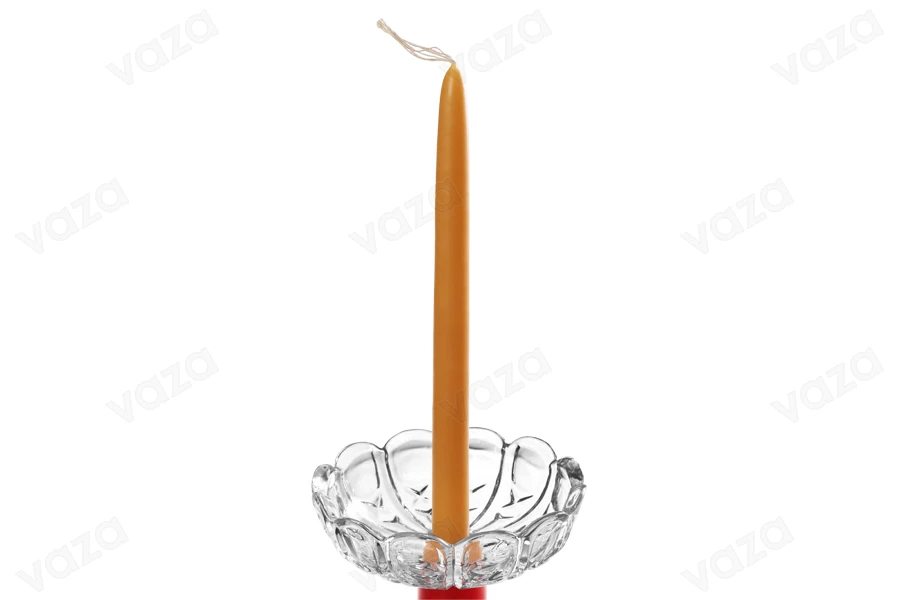 Glass candle holders with centrally drilled holes (26mm) for candlesticks and chandeliers-image_dimensions