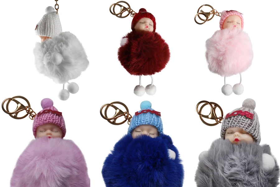 Porte-clé en peluche en forme de bébé Porte-clé en peluche en forme de bébé