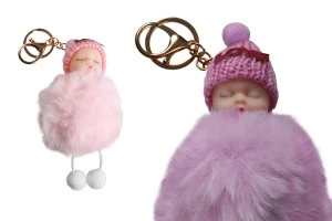 Porte-clé en peluche en forme de bébé-3