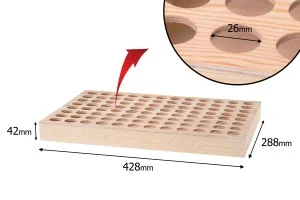 Σταντ (stand) ξύλινο 428x288x42mm - 96 θέσεων-3