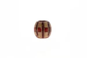 Wooden beads in printed patterns in size 14x15 mm-1