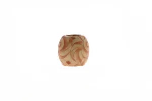 Wooden beads in printed patterns in size 14x15 mm-2