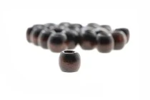 Χάντρες ξύλινες μικρές σκούρο καφέ 10x10 mm Χάντρες ξύλινες μικρές σκούρο καφέ 10x10 mm