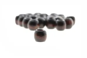 Small dark brown wooden beads in size 10x10 mm-3