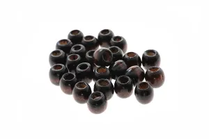 Small dark brown wooden beads in size 10x10 mm-4