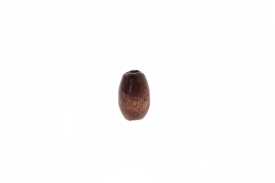 Χάντρες ξύλινες μικρές σκούρο καφέ 0,3x0,6 mm