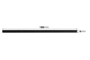Paper straws, ecological 180x6 mm in black color - 100 pcs (individual packaging)-3