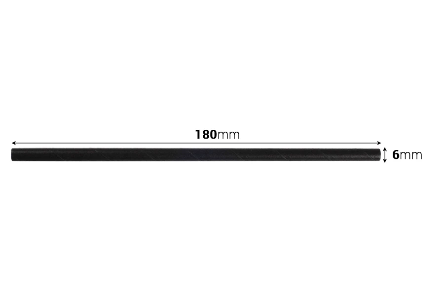 Καλαμάκια χάρτινα, οικολογικά 180x6 mm σε μαύρο χρώμα - 100 τμχ (ατομική συσκευασία) Καλαμάκια χάρτινα, οικολογικά 180x6 mm σε μαύρο χρώμα - 100 τμχ (ατομική συσκευασία)