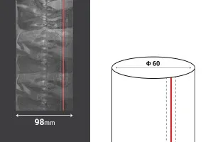 Καψύλιο θερμοσυρρικνούμενο πλάτος 98 mm με εγκοπή - σε τρεχούμενο μέτρο (Φ 60)-4