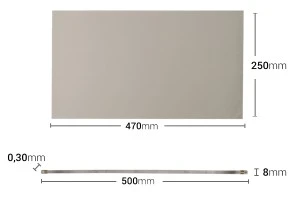 Ανταλλακτικό πανί 470x250 mm και σύρμα 500x8 mm για θερμοκολλητικό μηχάνημα-2