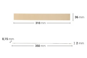 Ανταλλακτικό πανί 310x36 mm και σύρμα 350x2 mm για θερμοκολλητικό χειρός-2