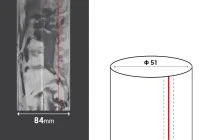 Καψύλιο θερμοσυρρικνούμενο πλάτος 84 mm με εγκοπή - σε τρεχούμενο μέτρο (Φ 51)