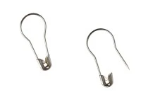 Round safety pin (bell) 20 mm in silver color - 1728 pcs