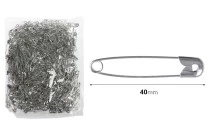 Metallic pin 40 mm in silver color - 1000 pcs