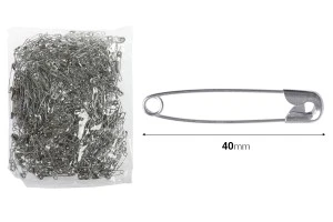 Metallic pin 40 mm in silver color - 1000 pcs-2