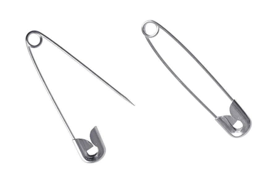 Metallic pin 40 mm in silver color - 1000 pcs