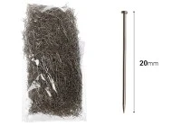 Metallic pin 20 mm in silver color - 7000 pcs