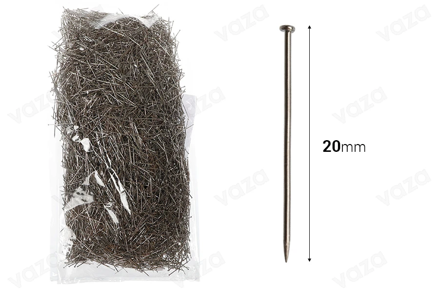 Metallic pin 20 mm in silver color - 7000 pcs Metallic pin 20 mm in silver color - 7000 pcs-εικόνα_διαστάσεις