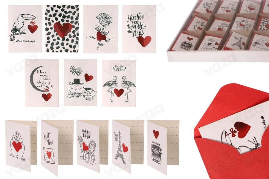 Biglietti d'auguri di carta in vari modelli - 120 pezzi Biglietti d'auguri di carta in vari modelli - 120 pezzi-immagine_prodotto