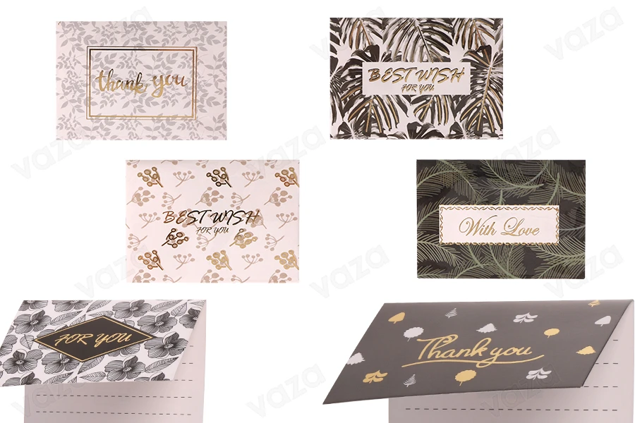 Biglietti d'auguri in vari designi - 120 pezzi-