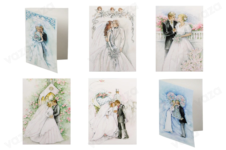 Biglietti d’auguri di matrimonio – 120 pz (diversi disegni) Biglietti d’auguri di matrimonio – 120 pz (diversi disegni)-