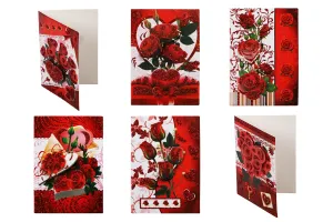 Biglietti d'auguri con motivo rose - 120 pezzi (diversi disegni)-3
