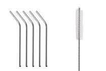 Pailles métalliques, acier inoxydable écologique de 215 mm avec brosse de nettoyage (5+1 pcs) Pailles métalliques, acier inoxydable écologique de 215 mm avec brosse de nettoyage (5+1 pcs)