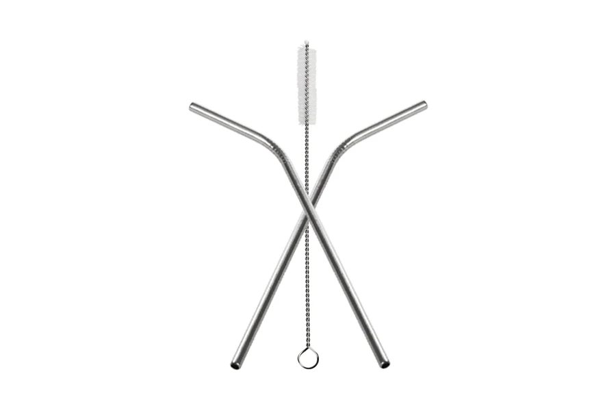 Pailles métalliques, acier inoxydable écologique de 215 mm avec brosse de nettoyage (5+1 pcs) Pailles métalliques, acier inoxydable écologique de 215 mm avec brosse de nettoyage (5+1 pcs)