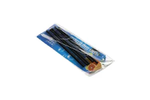 Metallic straws 215 mm, ecological stainless steel in black with a cleaning brush (5 + 1 pcs)-3