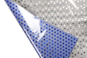 Cellophane métallique de 50 x 70 cm avec motif de poua - 20 pcs-2