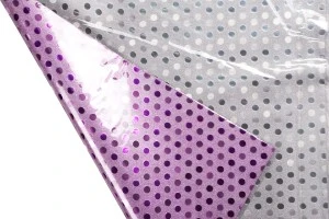 Cellophane métallique de 50 x 70 cm avec motif de poua - 20 pcs-3