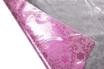 Metallic flower pattern cellophane wrapping sheets in size 50x70cm - available in a package with 20 pcs-εικόνα_διαστάσεις
