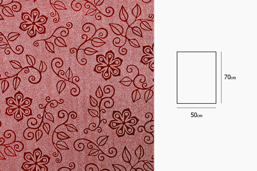 Metallic flower pattern cellophane wrapping sheets in size 50x70cm - available in a package with 20 pcs-εικόνα_σύνθεση