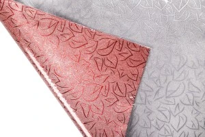 Cellophane métallique de 50 x 70 cm avec motif de feuilles - 20 pièces-2