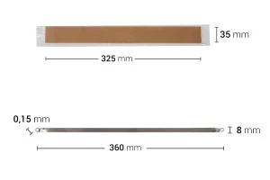 Ανταλλακτικό πανί 325x35 mm και σύρμα 360x8 mm για θερμοκολλητικό χειρός-2