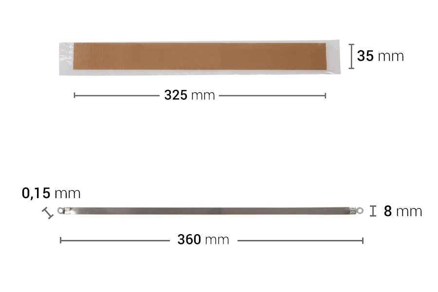 Ανταλλακτικό πανί 325x35 mm και σύρμα 360x8 mm για θερμοκολλητικό χειρός Ανταλλακτικό πανί 325x35 mm και σύρμα 360x8 mm για θερμοκολλητικό χειρός