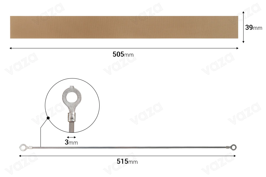 Spare cloth 505x39 mm and 515x3 mm wire for hand heat sealer-imazh_produkt